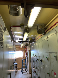 Stat-X Aerosol-Löschgeneratoren im Schaltschrankbereich eines Schaufelradbaggers – Brandschutz für schwere Bergbaumaschinen